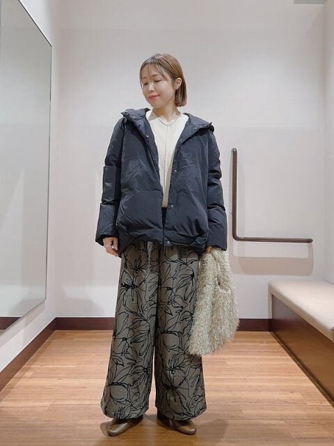 黒ダウンコーデ4