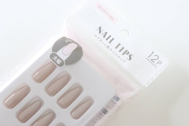 ネイルチップ マグネットデザイン 12P ピンクベージュ 話題の商品 ネイルチップ マグネットデザイン 12P ピンクベージュ 話題の商品