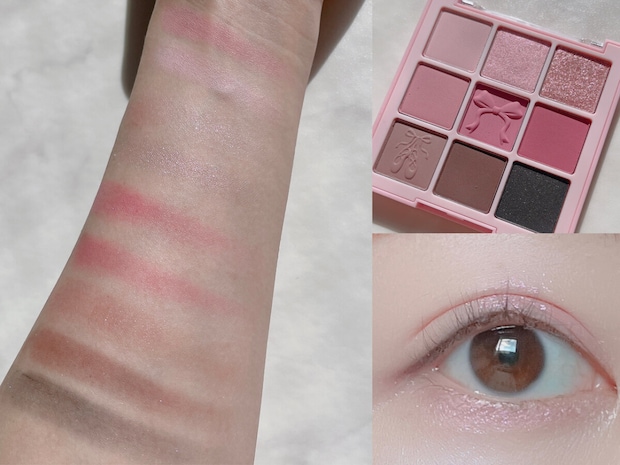 デイジーク バレエコアコレクション シャドウパレット 36 ダークエンジェル　スウォッチ