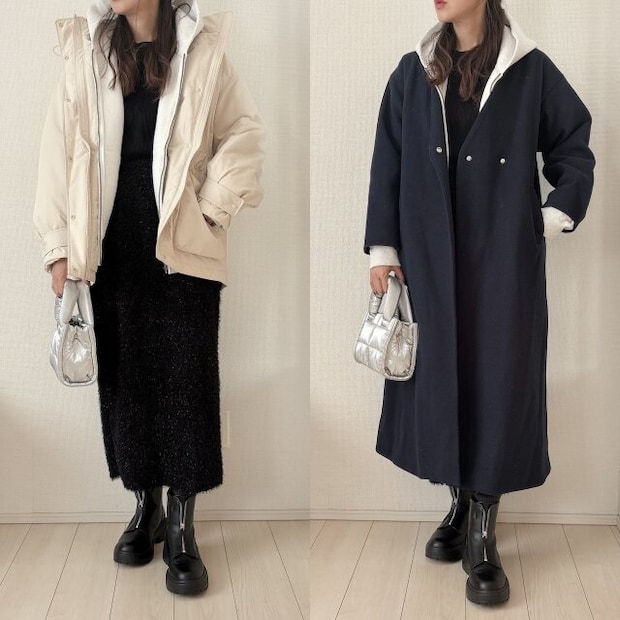 GUヘビーウェイトスウェットフルジップパーカ GUヘビーウェイトスウェットフルジップパーカとアウターのNG&OKコーデ