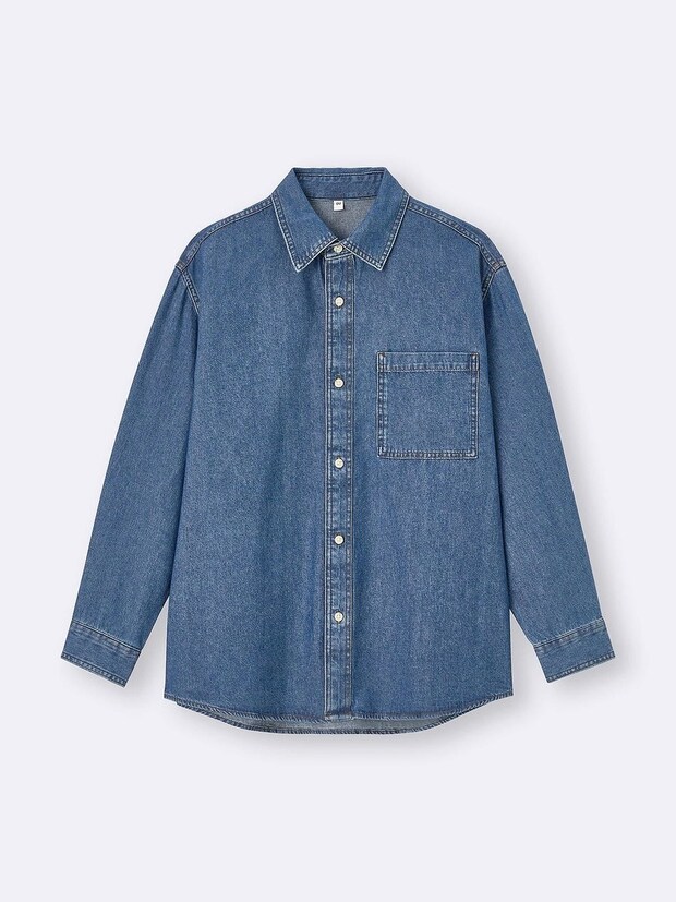 GU デニムオーバーサイズシャツ GUのデニムオーバーサイズシャツ