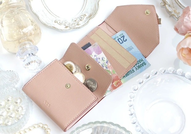 VIS ハートカット財布ミニBOOK PINK　仕様