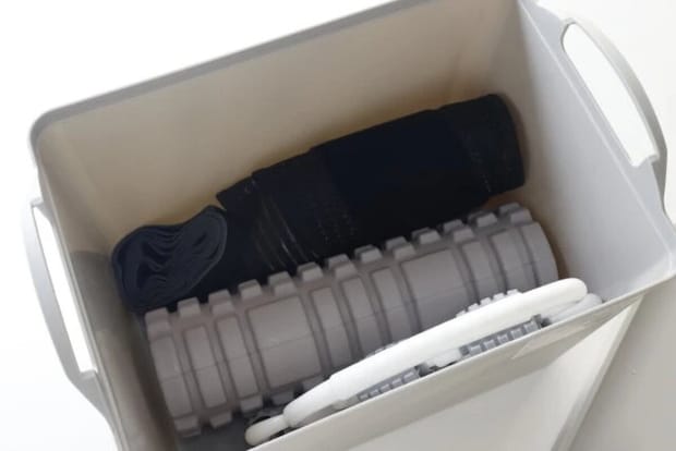 ダイソーの蓋付スクエア収納ボックス 取手付の容量