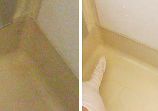 ダイソーの水アカ用洗浄剤を使ったビフォーアフター