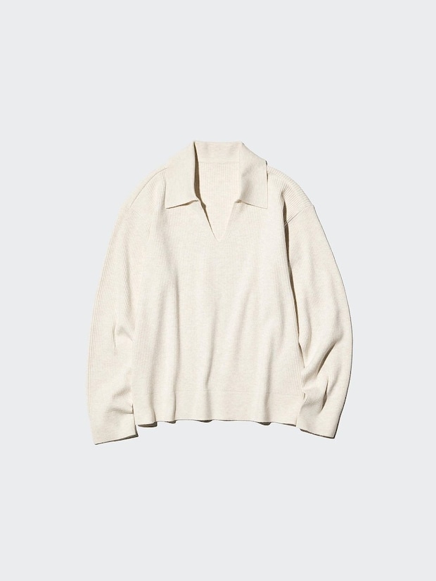 ユニクロ ウォッシャブルニットリブポロセーター ユニクロのウォッシャブルニットリブポロセーター