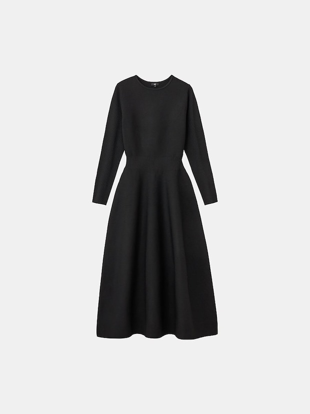 PLSTのホールガーメント（R）フレアニットワンピース