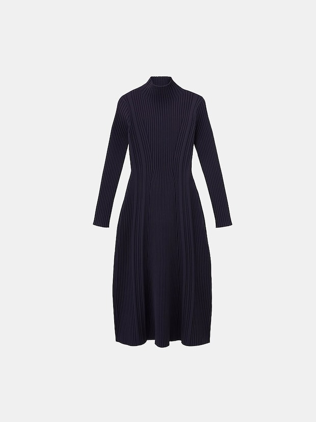 PLSTのホールガーメント（R）リブニットワンピース