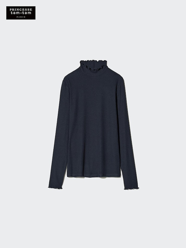 ユニクロの極暖ヒートテックカシミヤブレンドリブハイネックT