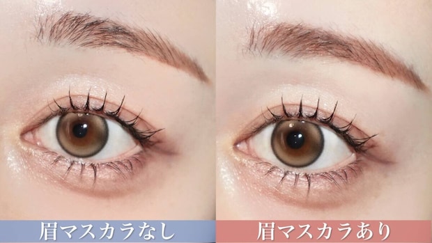 眉マスカラあり なし 眉マスカラあり なし