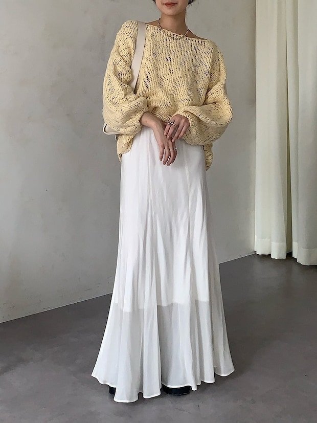 ニット 白スカート コーデ ニットと白スカートのコーデ5