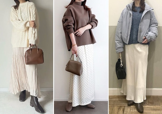 冬は「ニット×白スカート」でラクチンなのに可愛い♡大人の褒められコーデ5style