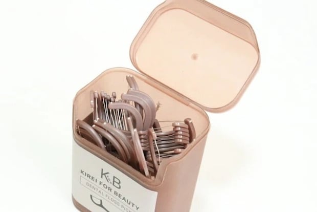 セリア ツイストフロス 40本 セリアのデンタルフロスピック ワイド 40本入