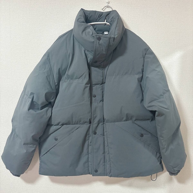 GUウォームパデッドスタンドブルゾン　DARKGRAY