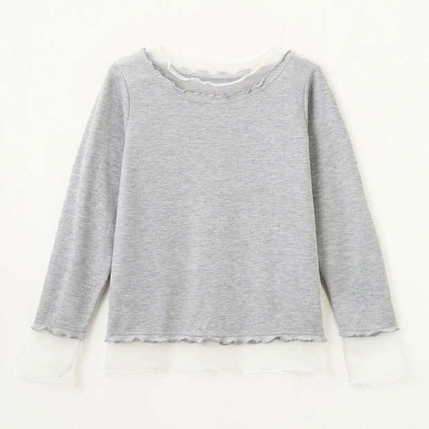 しまむらのレイヤード風プルオーバー（きなこっこ）