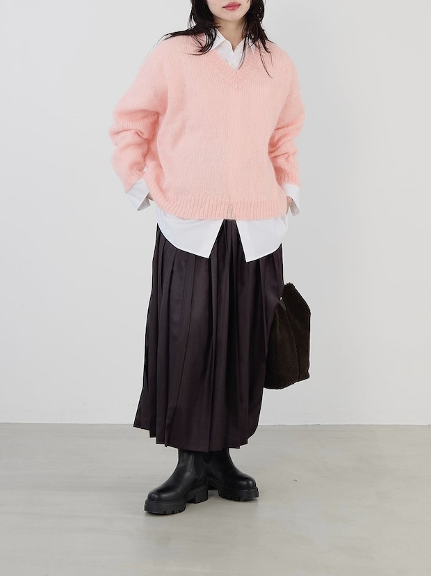 プリーツスカートコーデ5