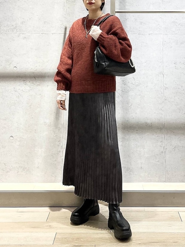 プリーツスカートコーデ2