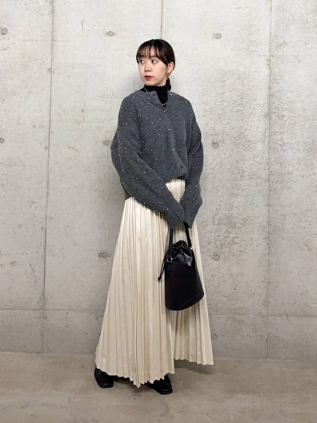 プリーツスカート コーデ プリーツスカートコーデ3