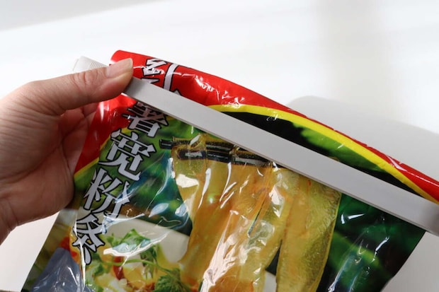 袋止めクリップ　使用例