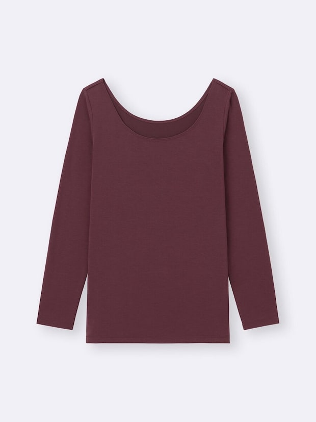 2026guあったかインナースタイルヒートエクストラワイドネックT