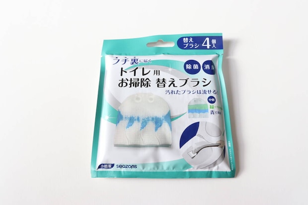 セリア 洗剤付きトイレブラシパッド パッケージ セリア 洗剤付きトイレブラシパッド パッケージ
