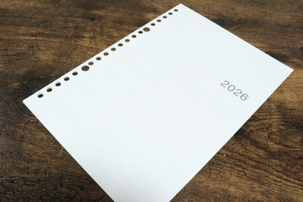 2026年ルーズリーフマンスリー（A5、シンプル）