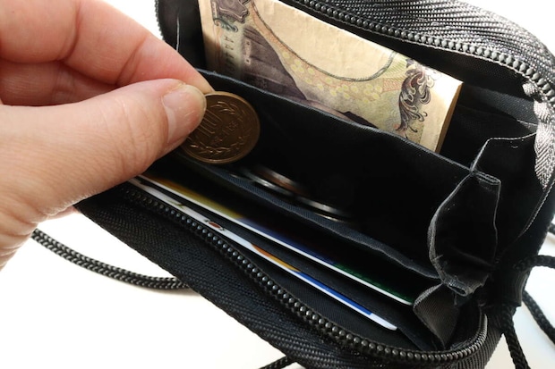 紐付キッズウォレット(ブラック) 小銭取り出し 紐付キッズウォレット(ブラック) 小銭取り出し