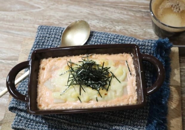 めんたい餅チーズグラタン