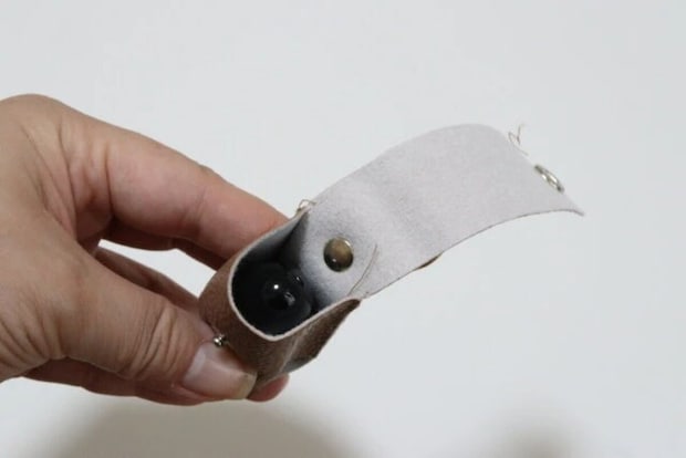 セリア　カラビナ付きリップケース