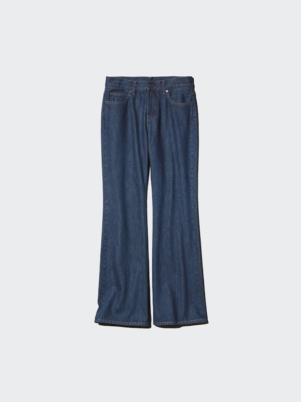 ブーツカットジーンズ 2026ユニクロ女性おすすめデニムブーツカットジーンズ