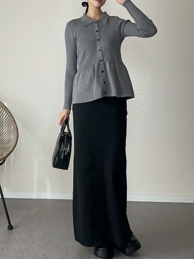 黒スカートコーデ1