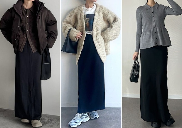 おしゃれも着やせも「黒スカート」ならバッチリ！冬のきれいめ着回しコーデ5選