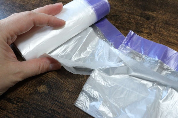 ゴミ袋（ひも付、25L、11枚）　ミシン目