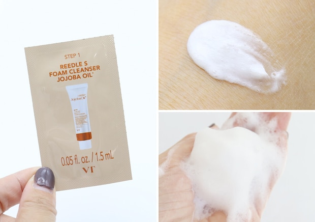 ダイソーのVTリードルSトライアル3ステップキット（ホホバオイル）のクレンザー