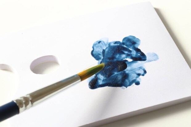 セリア　使い捨てペーパーパレット 30枚入り　使用例