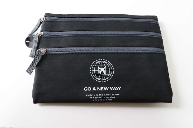 ダイソーのトラベルケースの黒