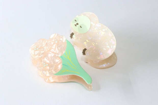 ダイソー　ダイカットバンスクリップ 花　チューリップ　デザイン違い