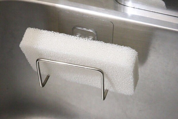 粘着式ステンレススポンジホルダー　使用例