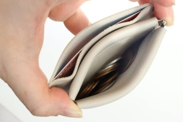 ダイソー レザー調バネ口カードケース(ベーシック) 使用例 サイズ感 ダイソー レザー調バネ口カードケース(ベーシック) 使用例 サイズ感