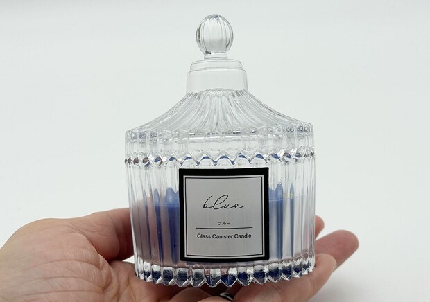 ガラスキャニスターキャンドル(ブルー) ガラスキャニスターキャンドル(ブルー)