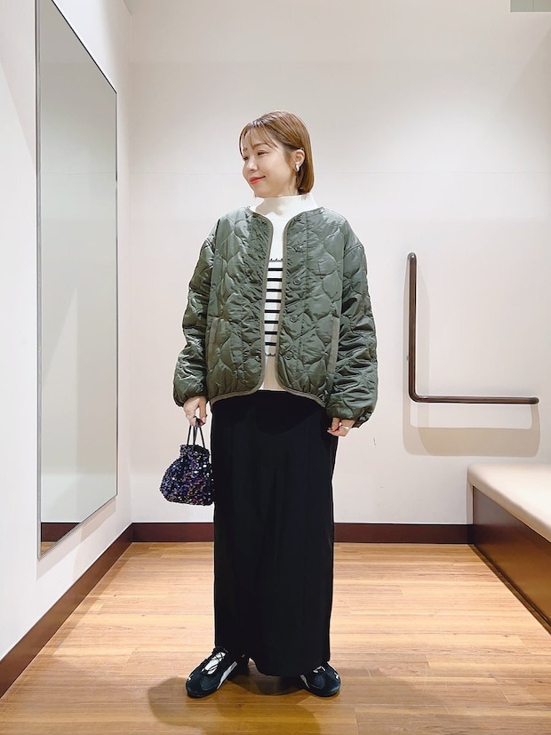 キルティングアウターのコーデ5