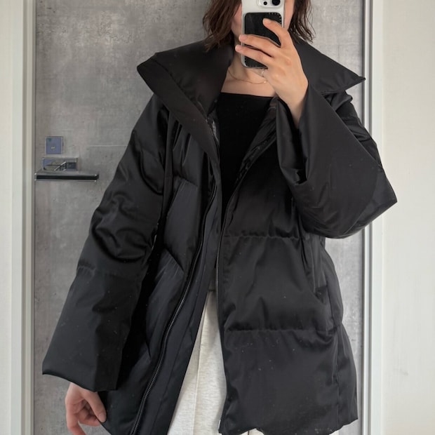 ユニクロダウンボリュームジャケット　Sサイズ着用感