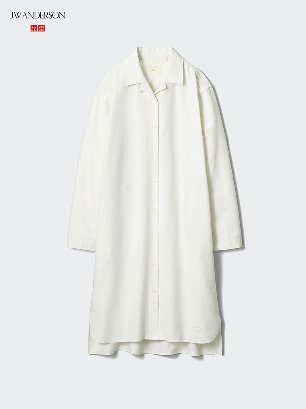 ユニクロ オープンカラーオックスフォードシャツワンピース ユニクロのオープンカラーオックスフォードシャツワンピース