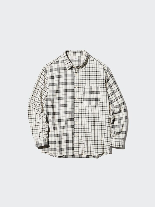 2026ユニクロ女性おすすめフランネルチェックシャツ