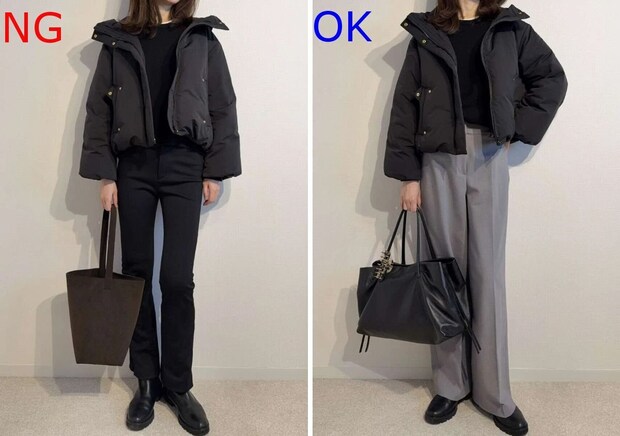 大人女子ショート丈ダウンNG＆OKコーデ