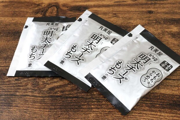 ダイソー 明太チーズもちの素 ダイソーの明太チーズもちの素の3袋