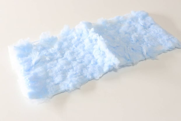 ふわふわフローリング用シート（青、10枚）　シートの形状