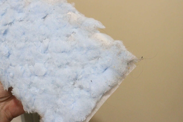 ふわふわフローリング用シート（青、10枚）　使用後