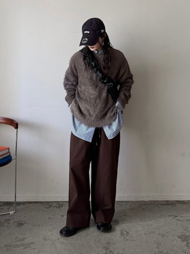 ストライプシャツ コーデ ストライプシャツコーデ1