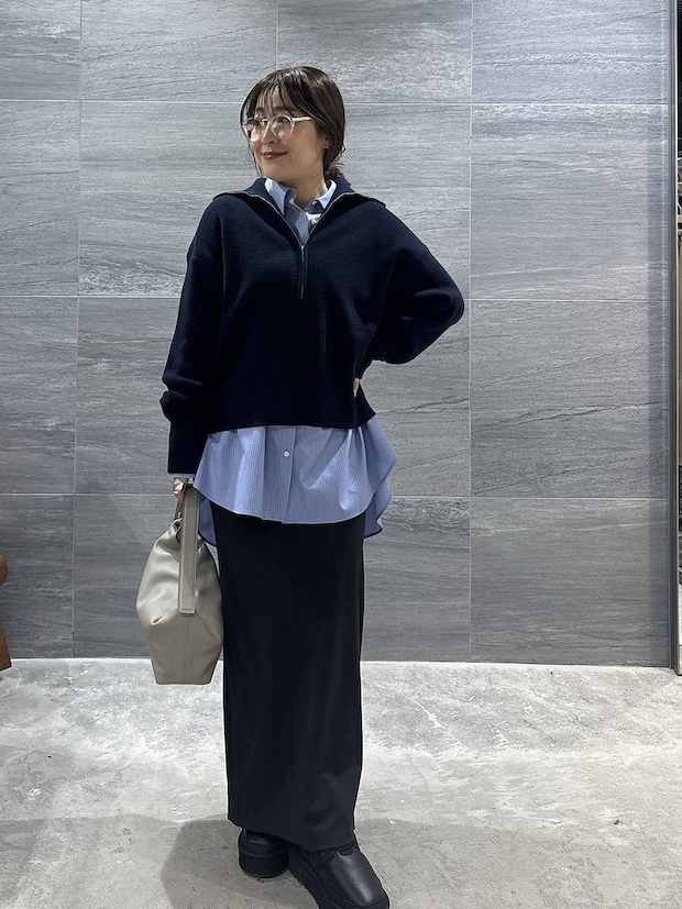 ストライプシャツ コーデ ストライプシャツコーデ2