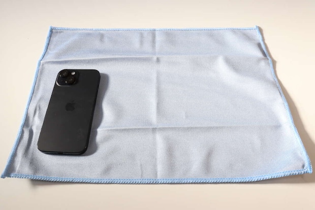 マイクロファイバークロス 窓ガラス・鏡用　サイズ感